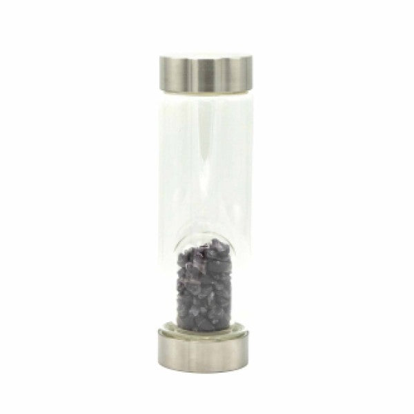 Bottle - Water - Crystal Infused - Relaxing Amethyst - Chips