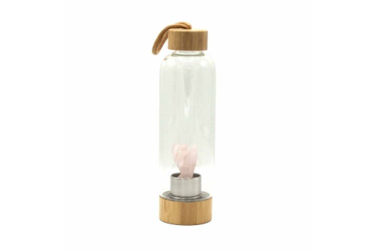 Bottle - Water - Crystal Infused - Rejuvenating Rose Quartz - Angel