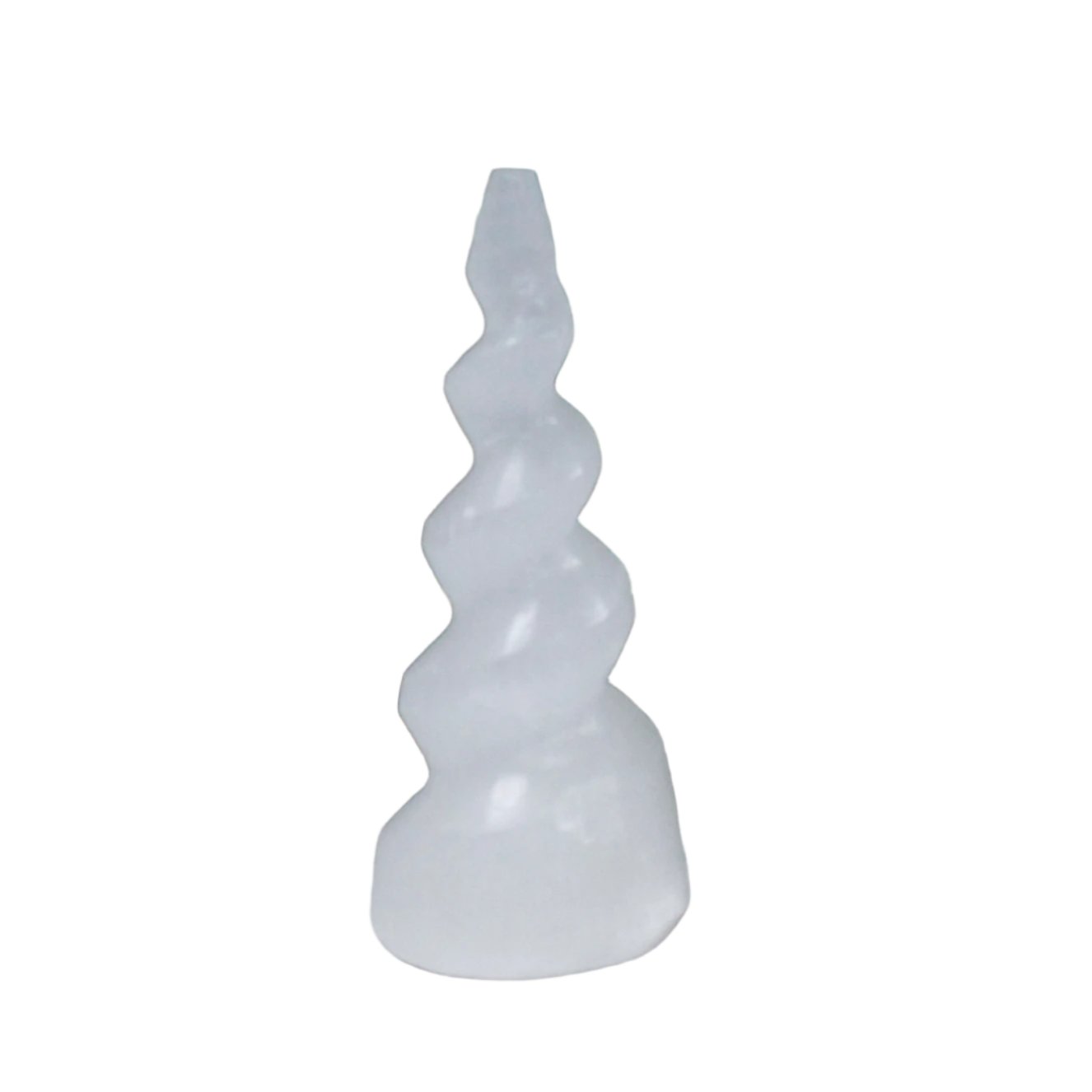 Tower - Spiral Unicorn Horn (10cm) - Selenite