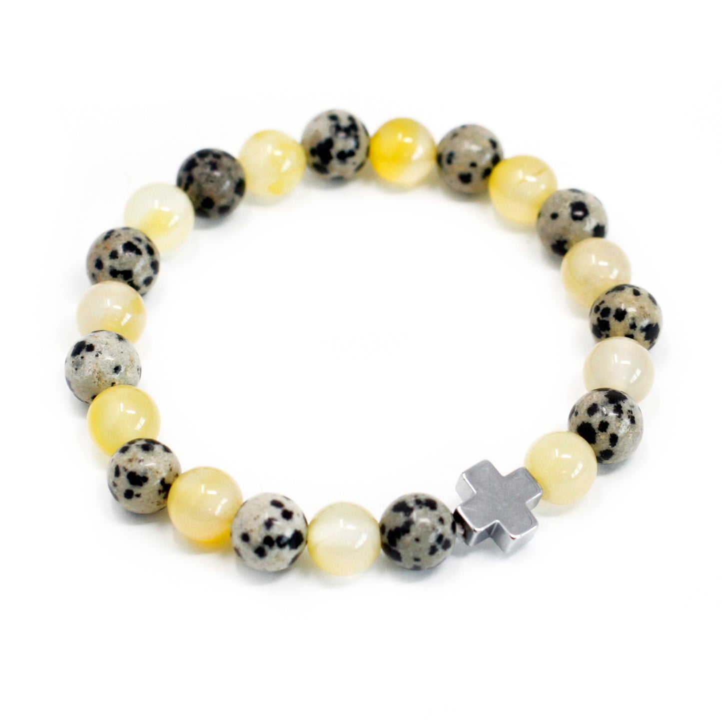 Bracelet - Friendship - Dalmatian Jasper & Yellow Agate - Protection