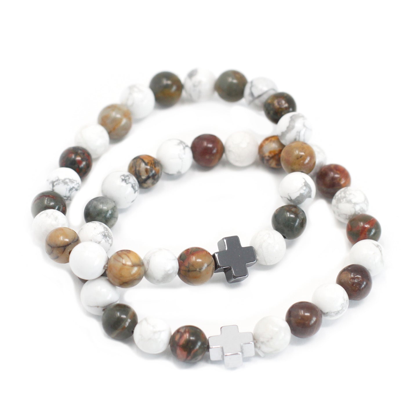 Bracelet - Friendship - Picasso Jasper & White Howlite - Peace