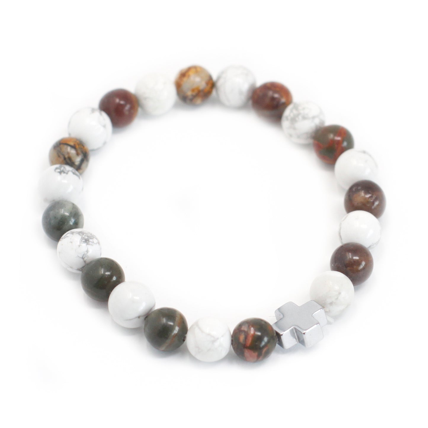 Bracelet - Friendship - Picasso Jasper & White Howlite - Peace