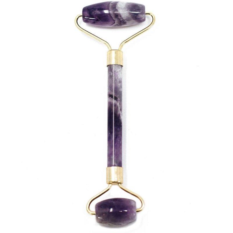 Carved - Gemstone Face Roller - Amethyst