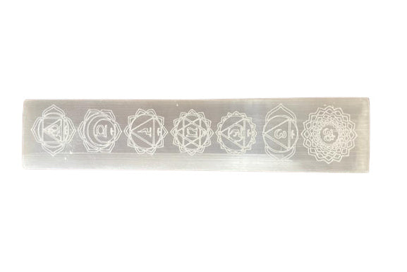 Carved - Charging plate Chakra (20cm) - Selenite