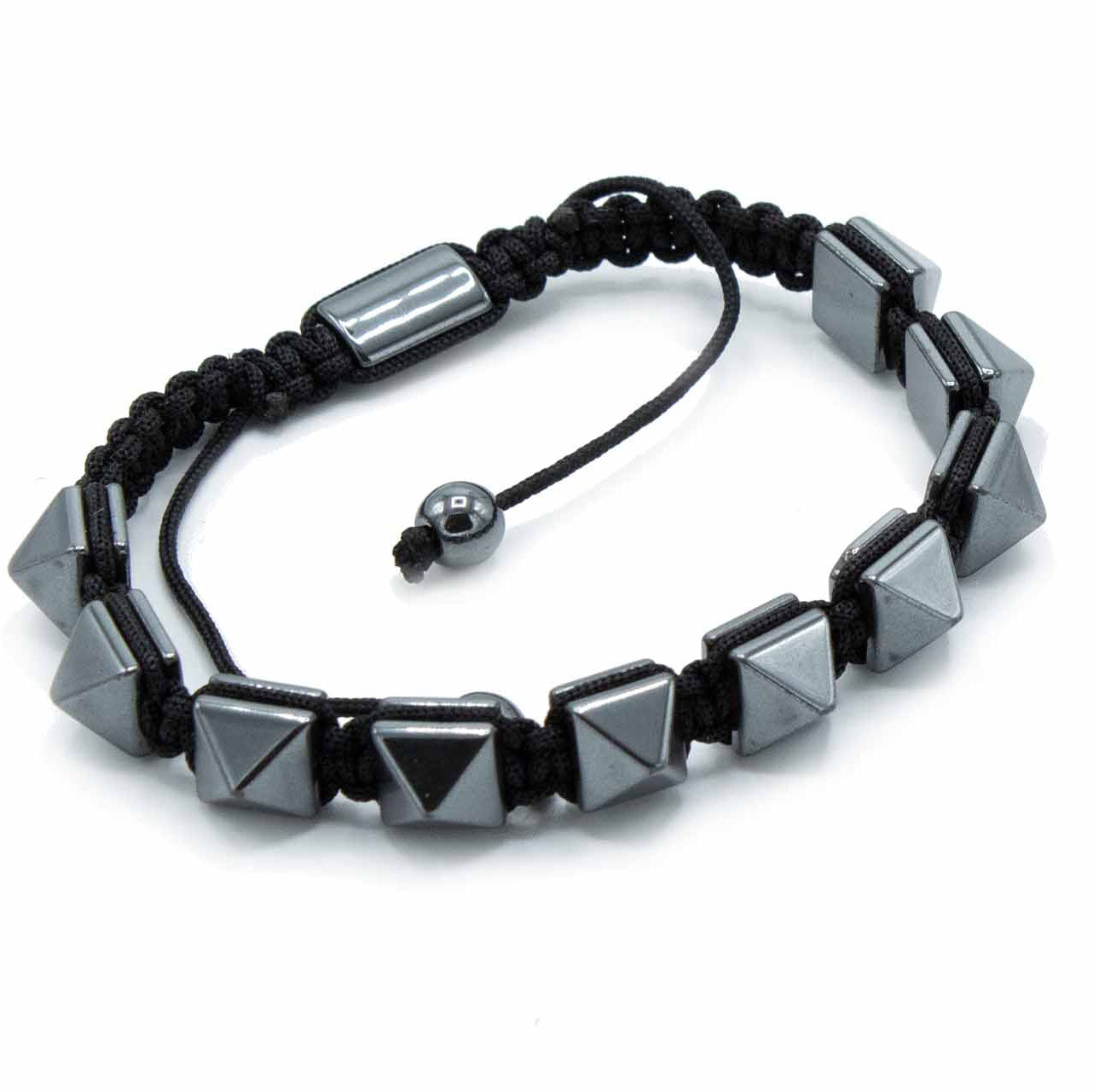 Bracelet - Magnetic Hematite - Spiky Pyramids