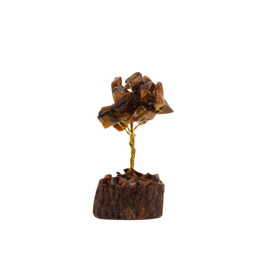 Tree - Chipstone - Wood Base - Tiger eye