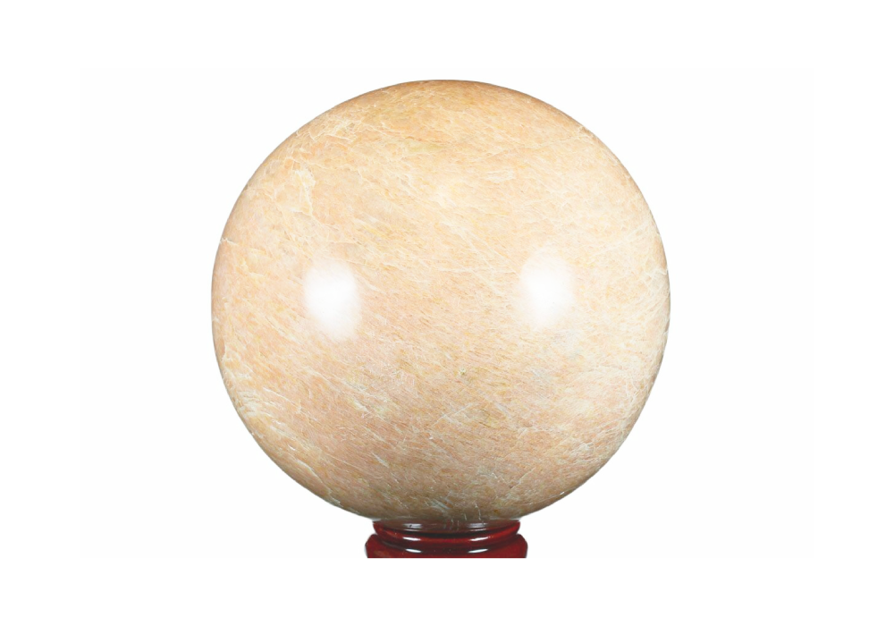 Carved - Sphere - Peach Moonstone