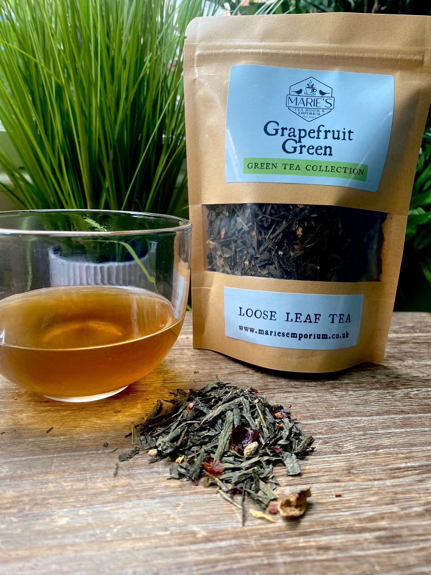 Grapefruit Green loose leaf tea green