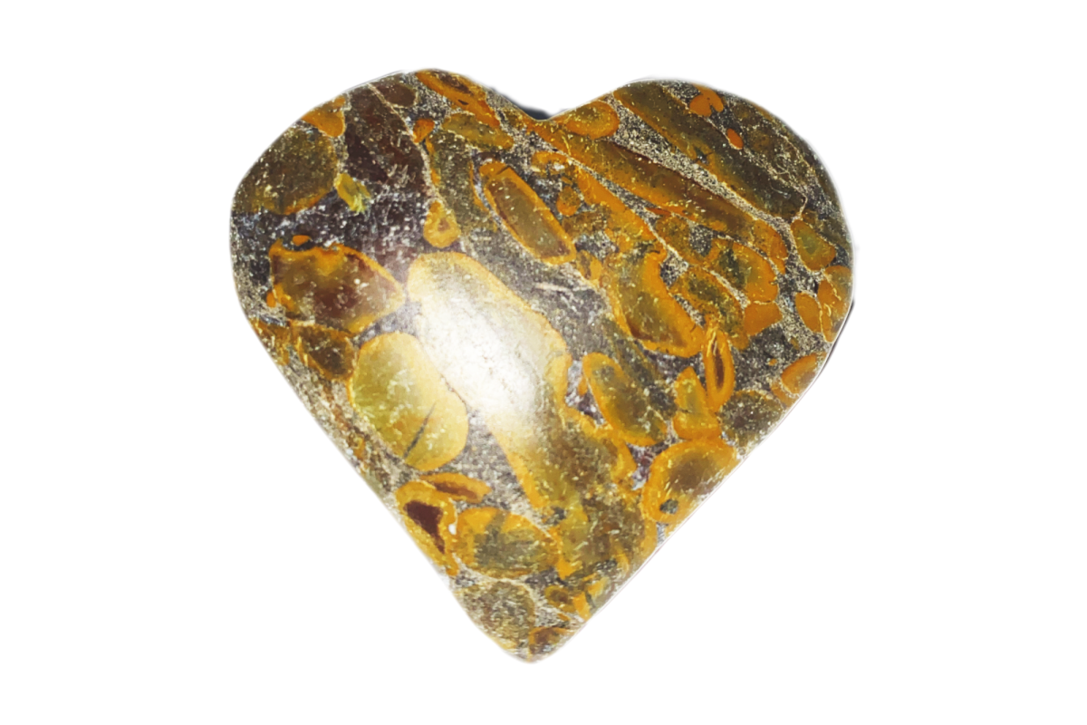 Carved - Heart - Jasper Elephant