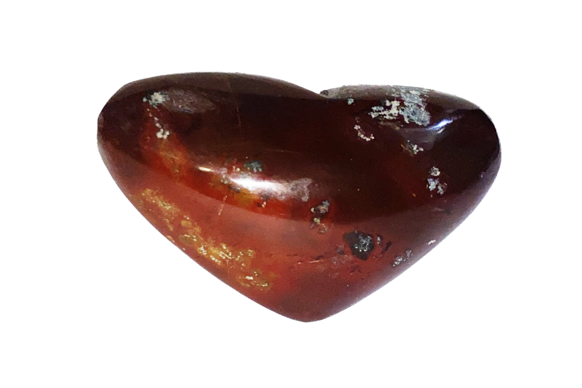 Carved - Heart - Jasper Brecciated Red