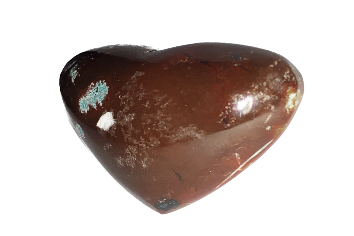 Carved - Heart - Jasper Brecciated Red