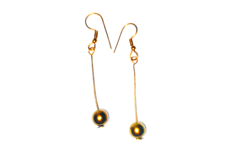 Earrings - Long - Pyrite