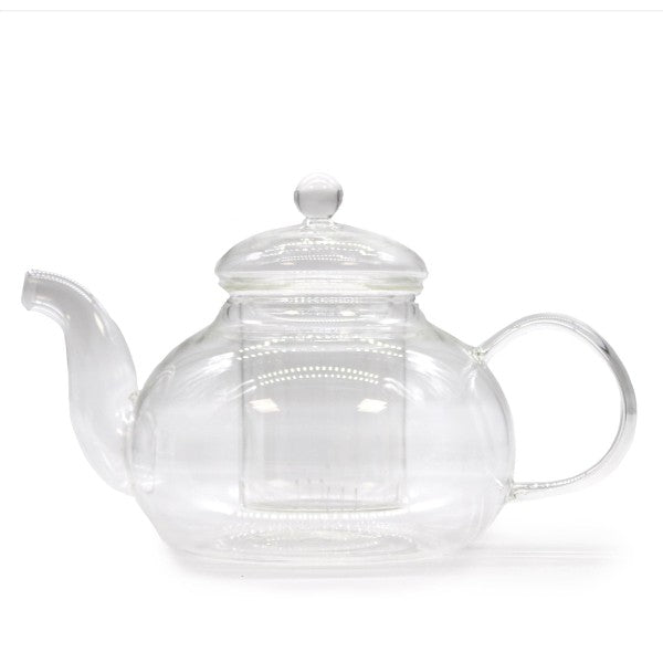 Teapot - Glass Infuser Teapot Round Pearl (800ml)