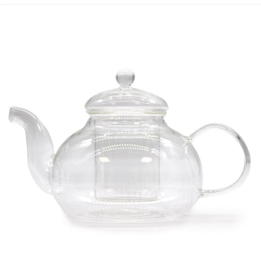 Teapot - Glass Infuser Teapot Round Pearl (800ml)