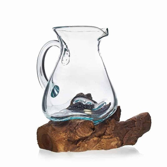 Molten Glass on Woos- Water Jug