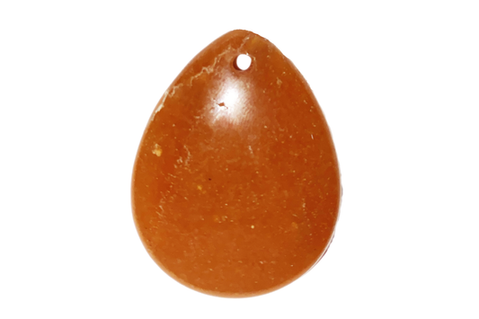 Carved - Pendant - Teardrop - Carnelian