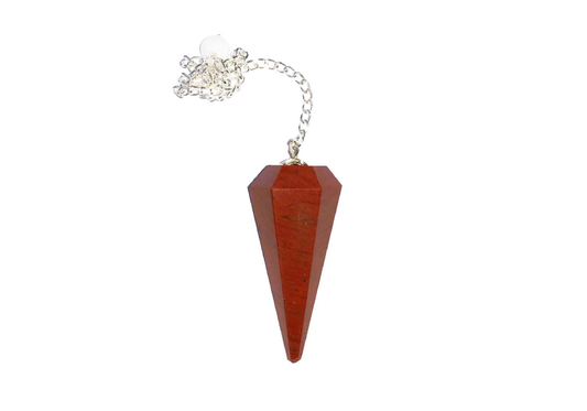 Carved - Pendulum - Cone - Red Jasper