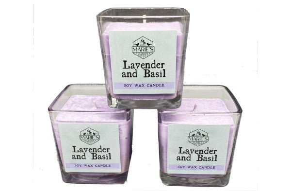 Aromatherapy Soy Wax Candle - Jar - Lavender & Basil