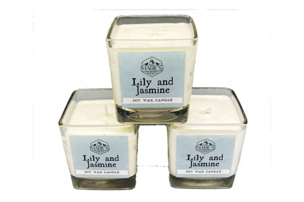 Aromatherapy Soy Wax Candle - Jar - Lily & Jasmine