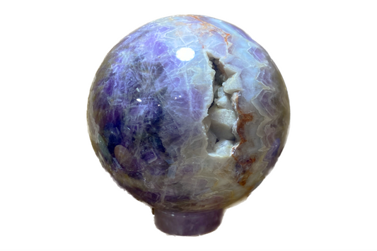 Specialist Specimen - Carved - Sphere - Chevron Amethyst (XXXL)  (19-22cm)