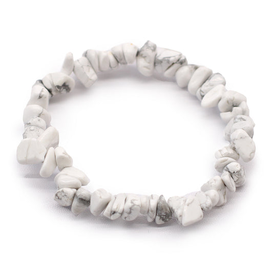 Bracelet - Chipstone - White Howlite Jasper