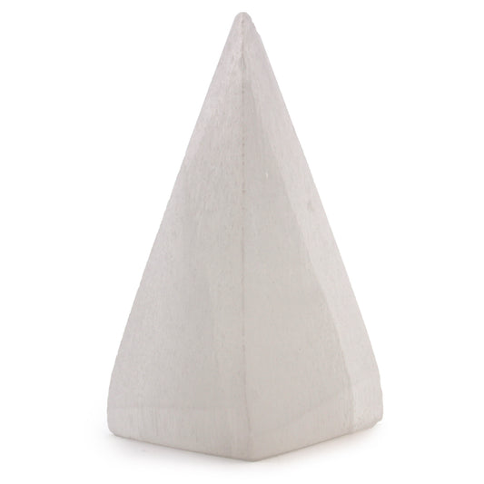 Carved - Pyramid (10cm) - Selenite