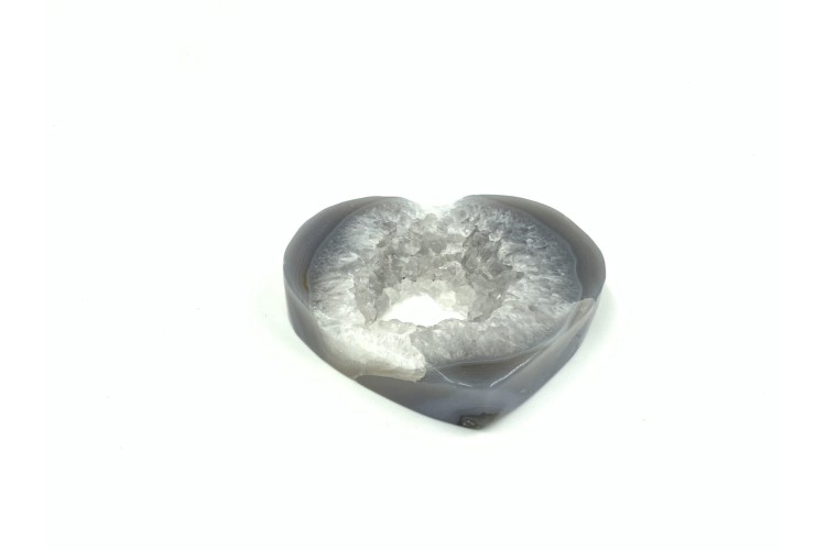 Carved - Heart - Agate And Druzy 