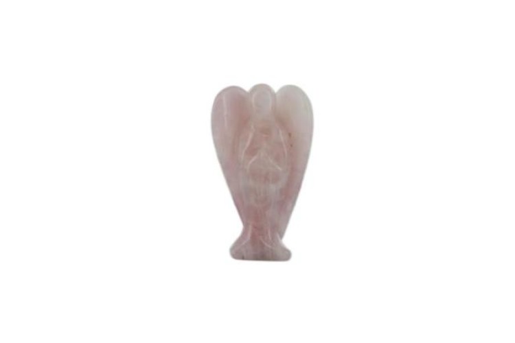 Carved -  Angel - Rose Quartz (5cm)