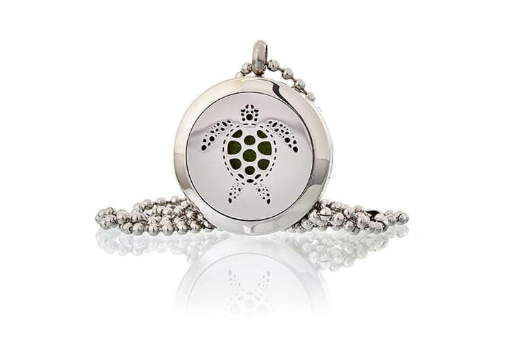Aromatherapy Diffuser - Necklace - Turtle 25mm