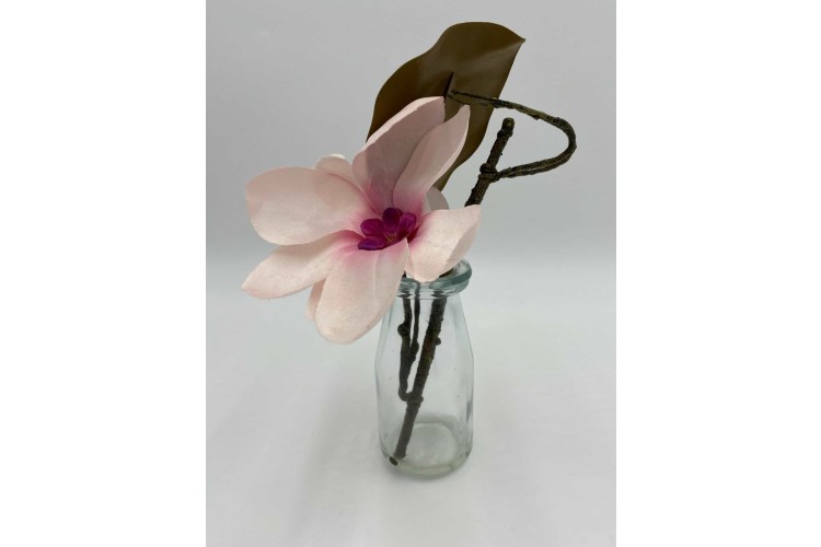 Home Decor - Artificial Pink Flower in small jar
