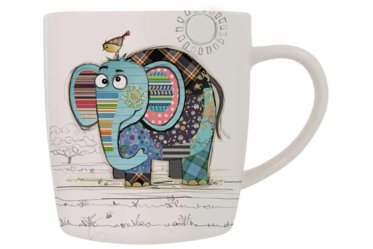Mug - Bug Art Eric Elephant Design Mug In Gift Box Kooks 9 cm