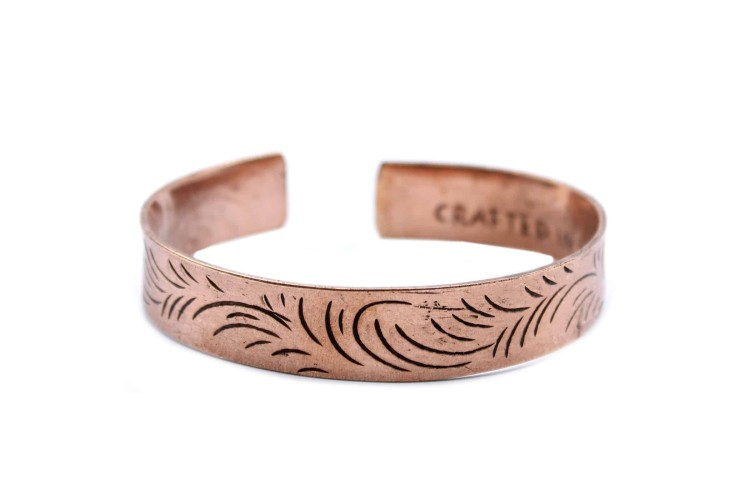 Bracelet - Cuff - Copper Tibetan - Wide Tribal Swirls