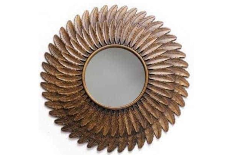 Home Decor - Decorative Feather Mirror