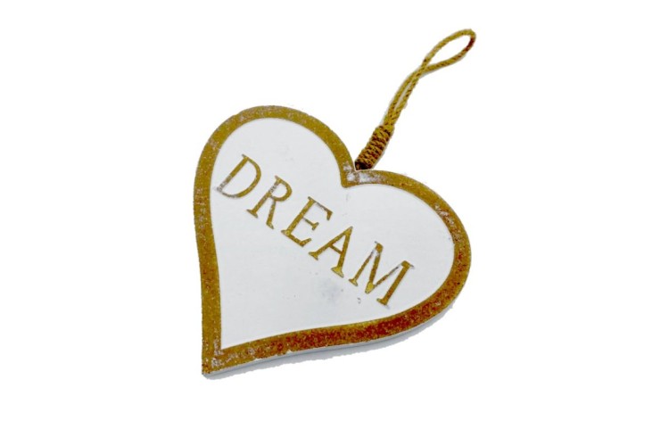 Wall sign - Dream Hanging Wooden Love Heart