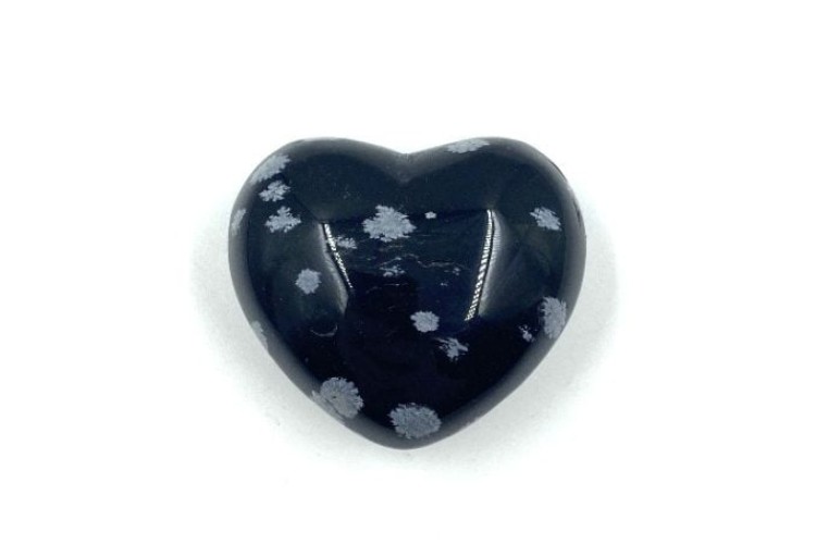 Carved - Heart - Obsidian Snowflake