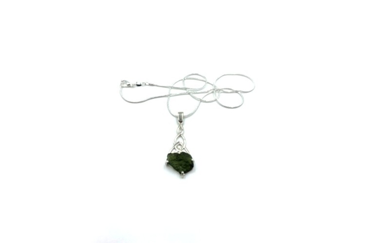 Necklace - Celtic Twist Pendant Moldavite