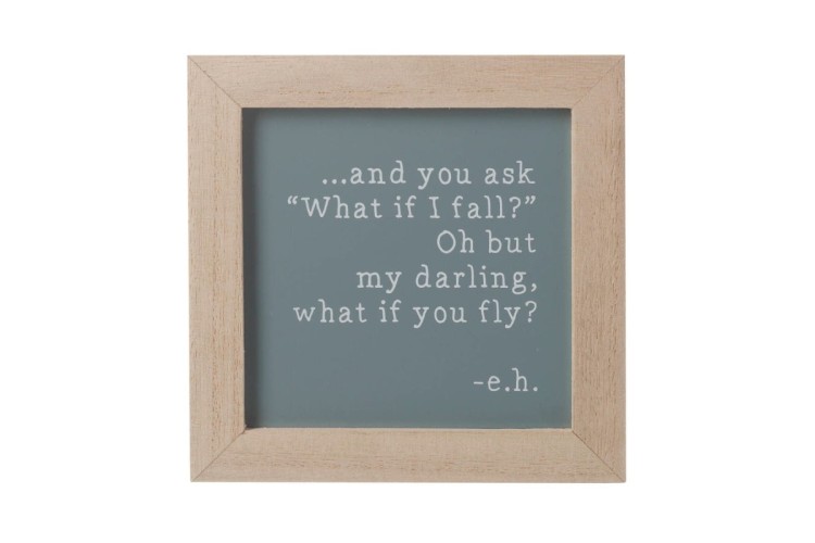 Wall Sign - My Darling What if You Fly Frame Wooden