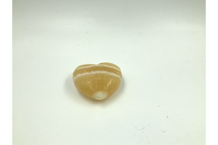 Carved - Heart - Calcite Orange