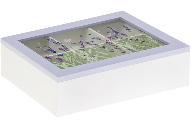 Tea Caddy - Purple Lavender Tea Box