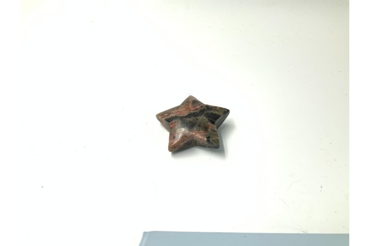 Carved - Star - Rhodonite