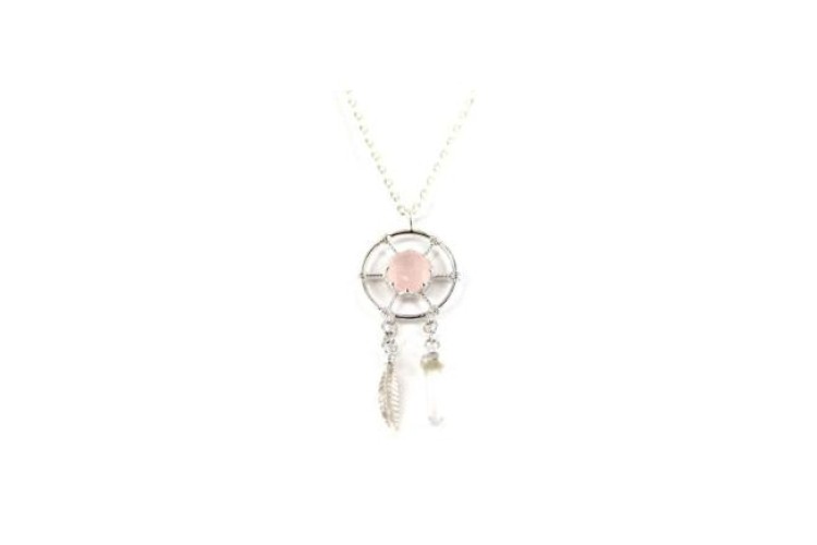 Pendant - .925 Dream Catcher Quartz Rose