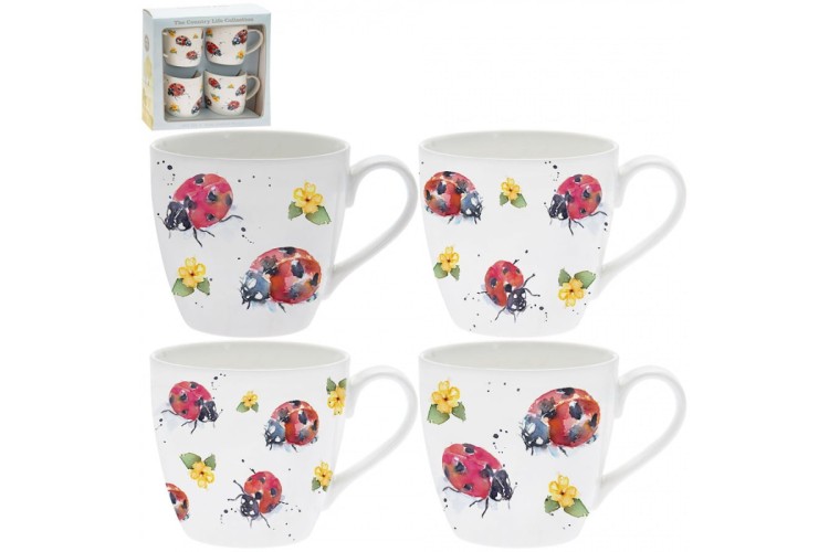 Mug - Set of 4 Country Life Ladybirds Mugs
