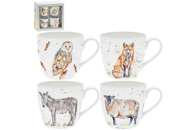 Mug - Set of 4 Country Life Wildlife Mugs