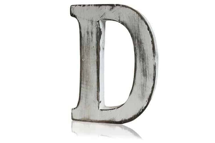 Shabby Chic Letters - D