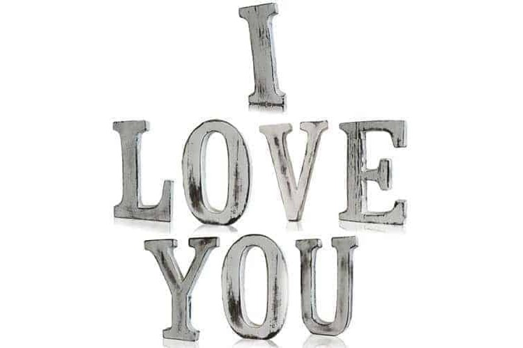 Shabby Chic Letters - I LOVE YOU (8)