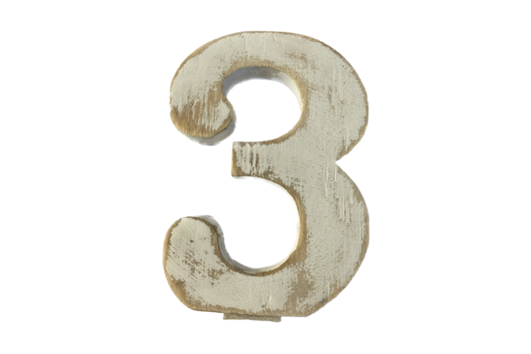 Shabby Chic Numbers - 3