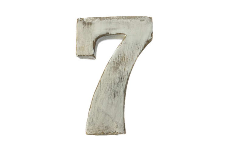 Shabby Chic Numbers - 7