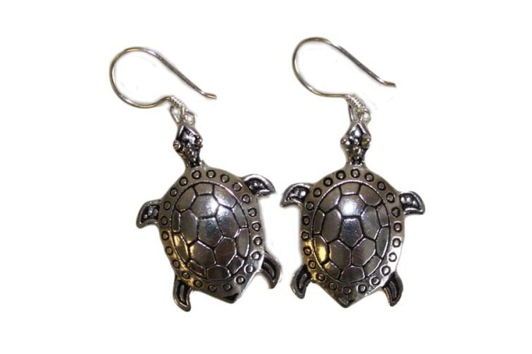 Earrings - Silver - Turtles