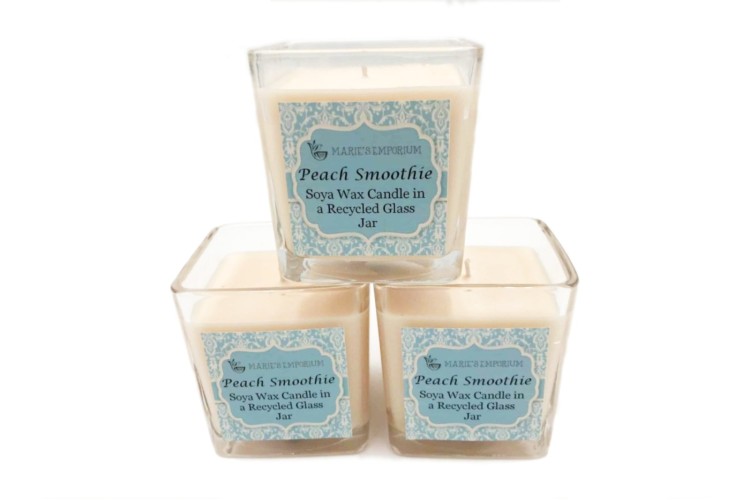 Aromatherapy Soy Wax Candle - Jar - Peach Smoothie